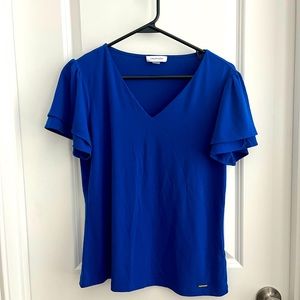 Flutter sleeve Calvin Klein top